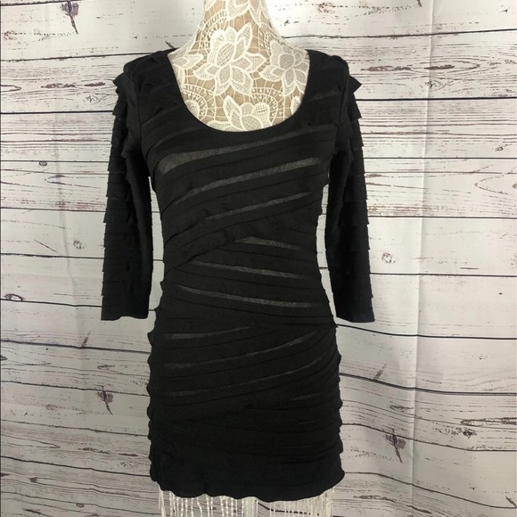 Max Studio ruffled knit dress NWT 
Black size XS - Picture 1 of 11